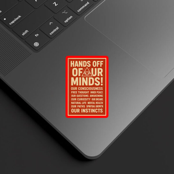 Hands Off Our Minds Anti Trump 2025 Sticker, Car Magnet