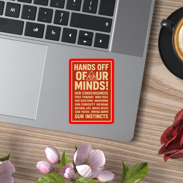 Hands Off Our Minds Anti Trump 2025 Sticker, Car Magnet