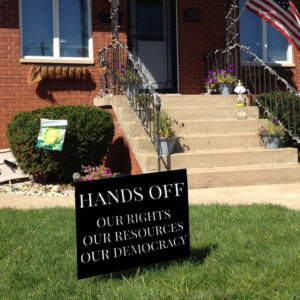 Hands Off Protest, Anti Donald Trump Protest Yard Sign