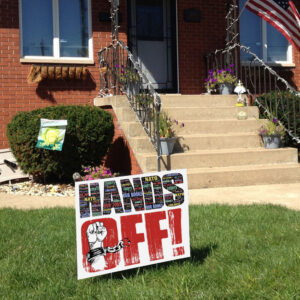 Hands Off Protest Anti Trump, Political Activism 2025 Yard Sign