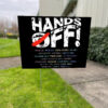 Hands Off Protest, Political Activism, Public Lands Medicare Social Security 2025 Yard Sign