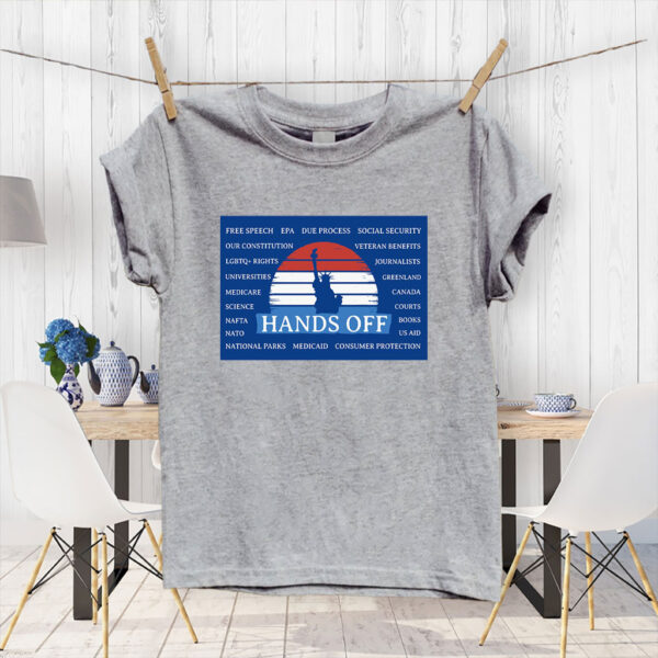 Hands Off Protest Poster, Anti-Trump Anti-Maga Resistance T-Shirt