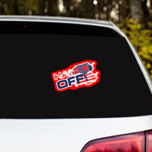 Hands Off Protest USA Flag 2025 Sticker, Car Magnet
