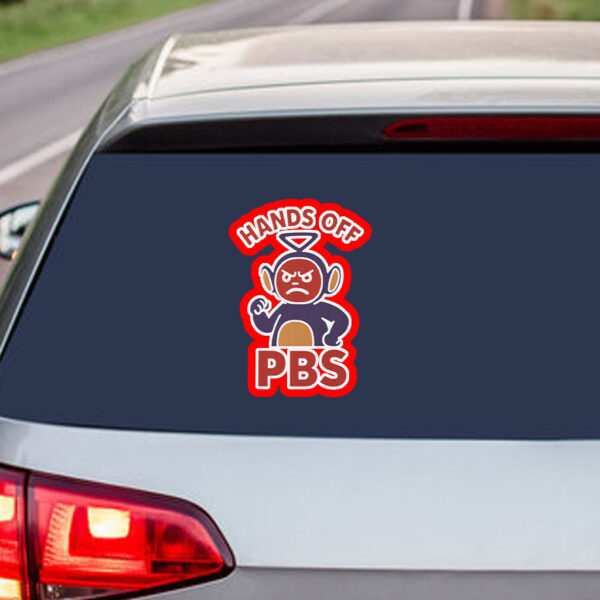 Hands Off Public Broadcasting – PBS Sticker, Car Magnet