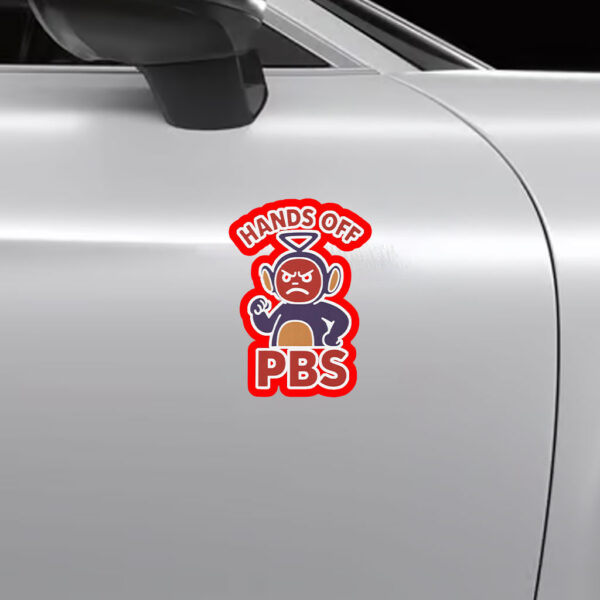 Hands Off Public Broadcasting – PBS Sticker, Car Magnet