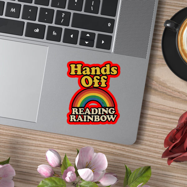 Hands Off Reading Rainbow 2025 Sticker, Car Magnet