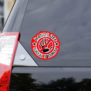 Hands Off Social Security, Hands Off Democracy Sticker, Car Magnet