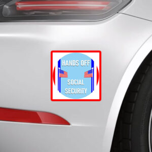 Hands Off Social Security Oversized Sticker, Car Magnet
