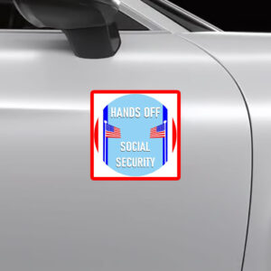 Hands Off Social Security Oversized Sticker, Car Magnet
