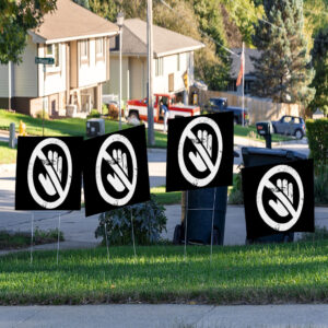 Hands Off Trump Protest Yard Signs