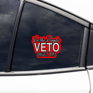 Hands Off We The People Veto Project 2025 Sticker, Car Magnet