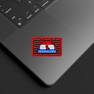 Hands off free speech EPA due process Sticker, Car Magnet