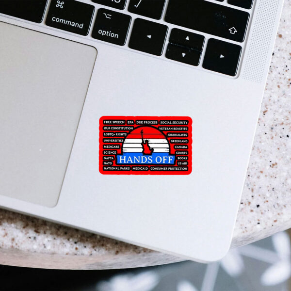 Hands off free speech EPA due process Sticker, Car Magnet