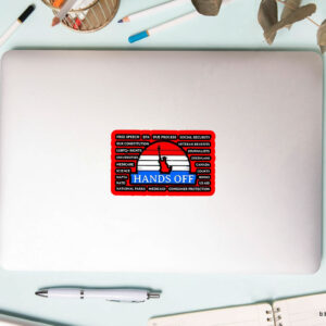 Hands off free speech EPA due process Sticker, Car Magnet