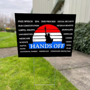 Hands off free speech EPA due process Yard Sign