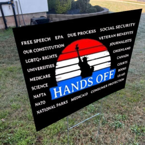 Hands off free speech EPA due process Yard Sign