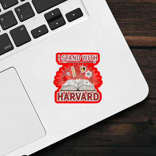 I Stand With Harvard - Anti Trump 2025 Sticker, Car Magnet
