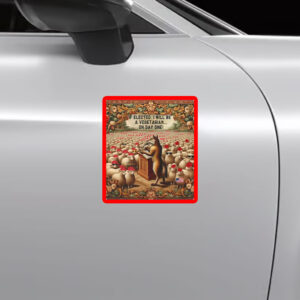If Elected, I Will Be A Vegetarian... On Day One, Funny Anti Maga Sticker, Car Magnet
