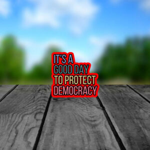 It's A Good Day To Protect Democracy , Anti-Trump Sticker, Car Magnet