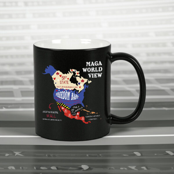 MAGA World View - Anti Trump Trotest 2025 Mug