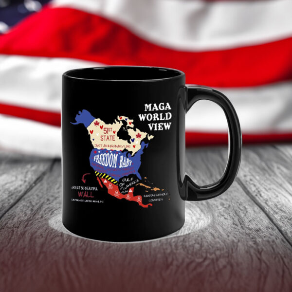 MAGA World View - Anti Trump Trotest 2025 Mug