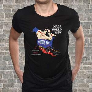 MAGA World View - Anti Trump Trotest 2025 T-Shirt