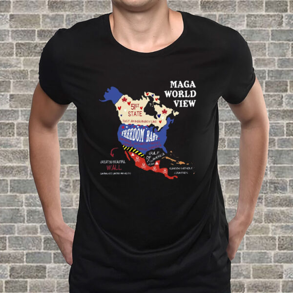 MAGA World View - Anti Trump Trotest 2025 T-Shirt