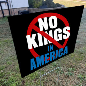 No Kings In America, Anti Trump, Anti Musk Yard Sign