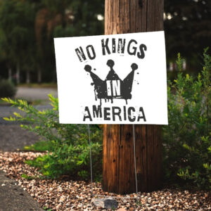 No Kings In America Protest 2025 Yard Sign