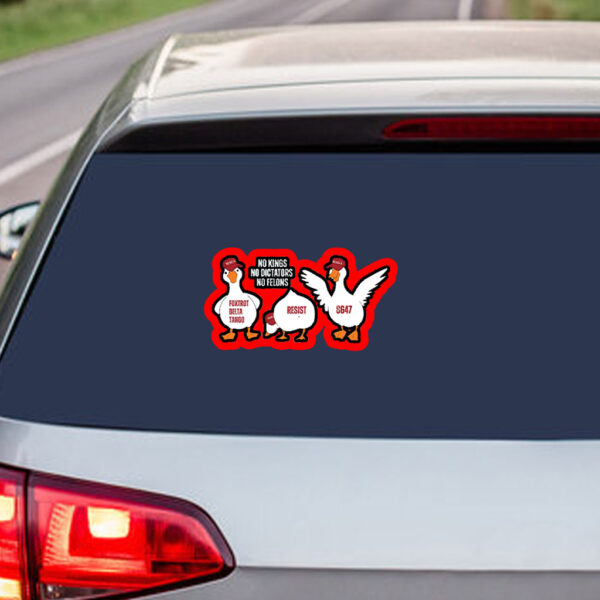 No Kings No Dictators No Felons Democrat Sticker, Car Magnet