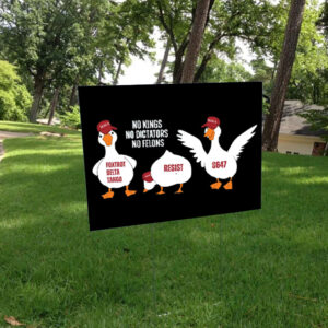 No Kings No Dictators No Felons Democrat Yard Sign