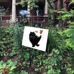 No Kings in America Black Cat Yard Sign