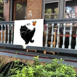 No Kings in America Black Cat Yard Sign