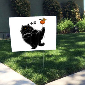 No Kings in America Black Cat Yard Sign