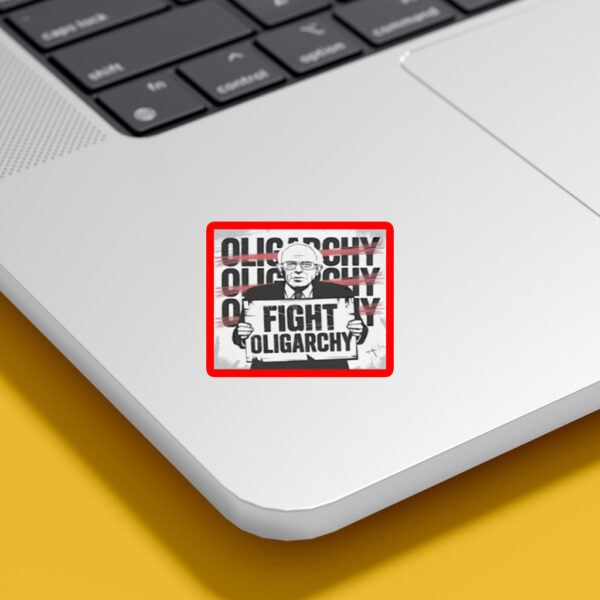 Official Fight Oligarchy Sticker, Bernie Sanders Car Magnet