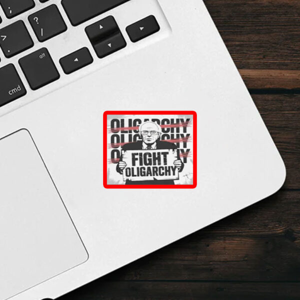 Official Fight Oligarchy Sticker, Bernie Sanders Car Magnet