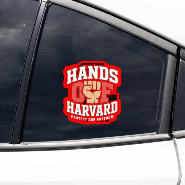 Official Hands Off Harvard Protect Our Freedom Sticker, Car Magnet