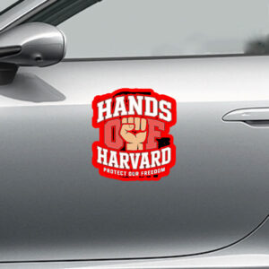 Official Hands Off Harvard Protect Our Freedom Sticker, Car Magnet