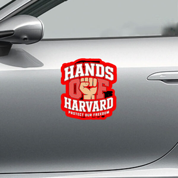Official Hands Off Harvard Protect Our Freedom Sticker, Car Magnet
