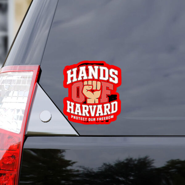 Official Hands Off Harvard Protect Our Freedom Sticker, Car Magnet