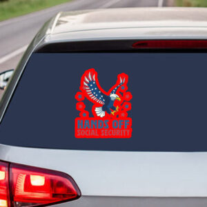 Official Hands Off Social security 2025 Sticker, Car Magnet