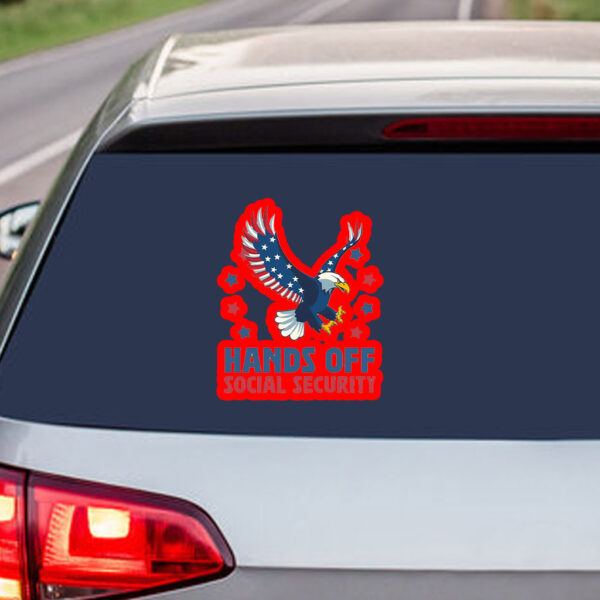 Official Hands Off Social security 2025 Sticker, Car Magnet