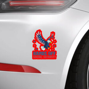 Official Hands Off Social security 2025 Sticker, Car Magnet
