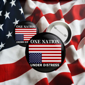 One Nation under Distress - American Flag Flair Button