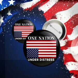 One Nation under Distress - American Flag Flair Button