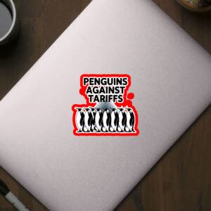 Penguins Against Tariffs - Funny Anti Trump Sticker, Car Magnets