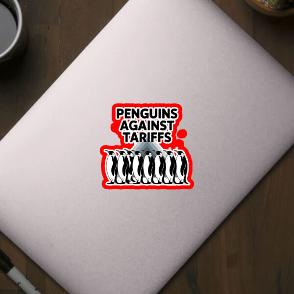 Penguins Against Tariffs - Funny Anti Trump Sticker, Car Magnets