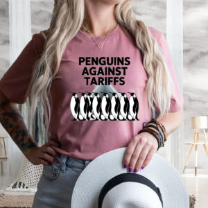 Penguins Against Tariffs - Funny Anti Trump T-Shirt