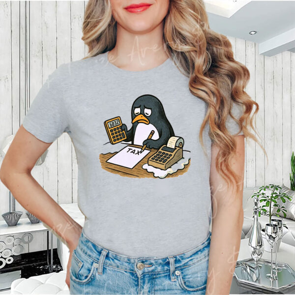 Penguins Against Tariffs, Funny Anti Trump T-Shirt