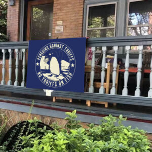 Penguins Against Tariffs, No Tariffs On Fish 2025 Yard Sign